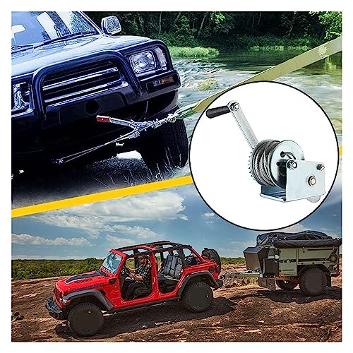 Winch manual OKANEN 600LBS con cuerda de alambre miniatura 3