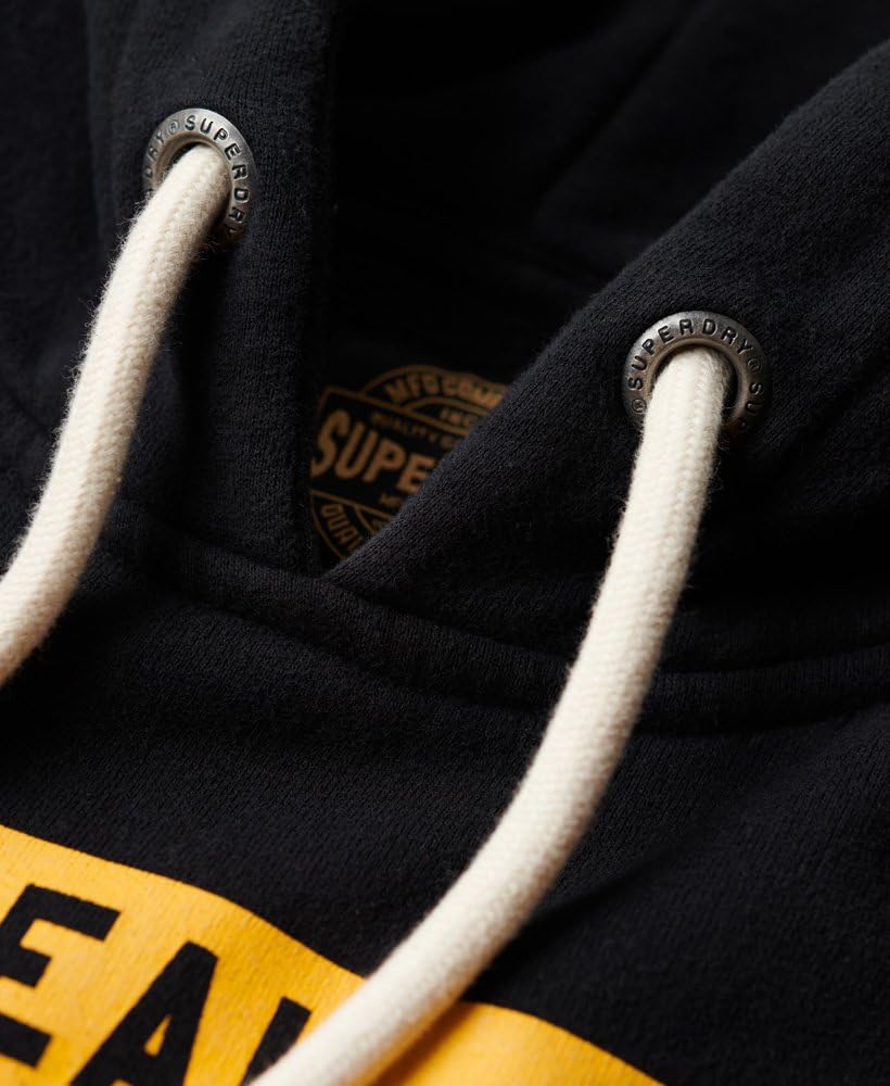 Superdry Męska bluza z kapturem w stylu vintage z gradientem i kształtem skrzynkowym,