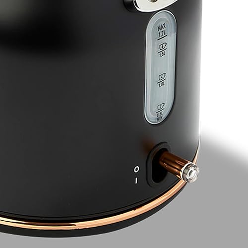 Miniatura 8 de HADEN Dorset - Hervidor eléctrico de agua caliente de acero inoxidable de 1.7 litros con cafetera de goteo de 12 tazas, cafetera de café, color