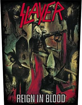 XLG Slayer Reign in Blood Back Patch Band Singer Heavy Metal Sew On Applique