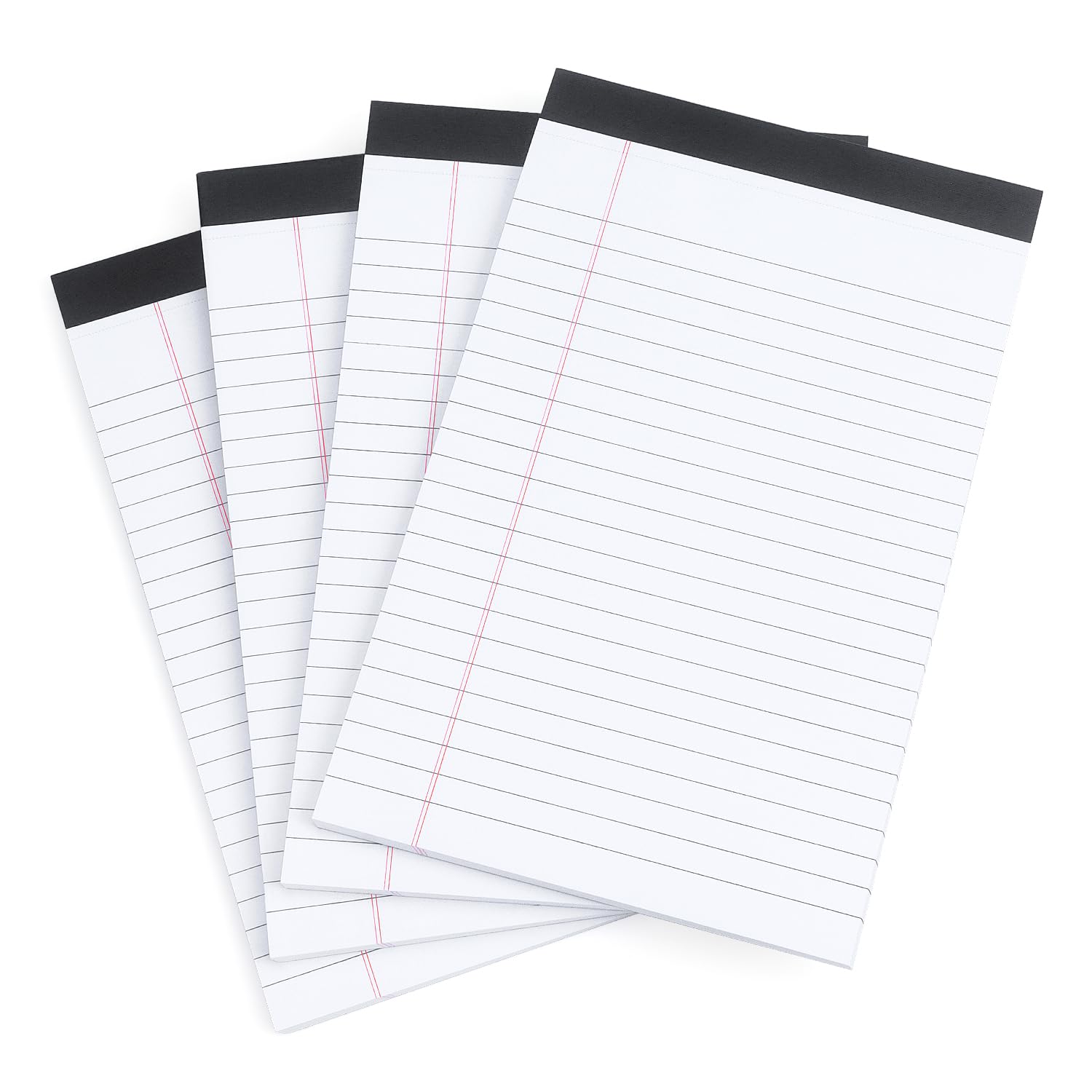 ZZTX Legal Blöcke, 12,7 x 20,3 cm, liniert, 50 Blatt, 4 Stück (weiß)