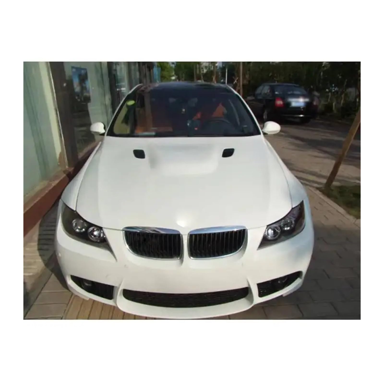 Compatibile con il cofano motore anteriore in fibra di carbonio FRP E90 BMW Serie 3 E90 M3 Style Car Body Kit 05-12(FRP(09-12))