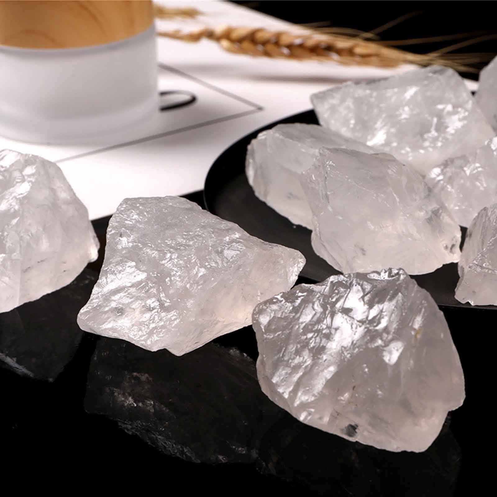 Naturalny biały kryształowy kamień kwarcowy do upadków, kabin(0.8~1.2in/1.1lb)