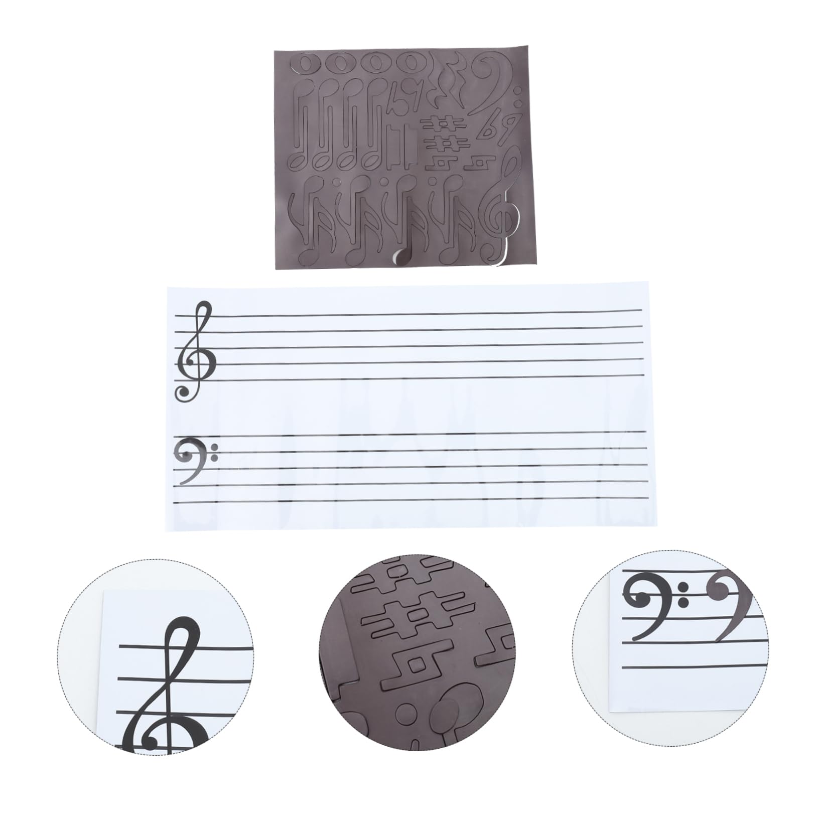 Pizarra Musical Pegatinas Magnéticas para Notas Material Educativo para Piano Diseño Escolar para Niños
