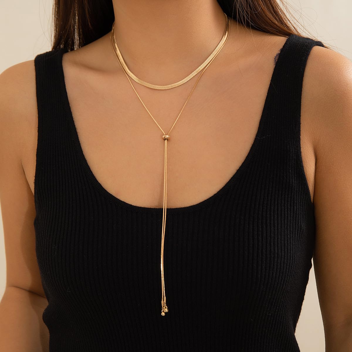 Chunky Gold Choker Necklace for Women,Trendy Silver Statement Necklace Long Snake Chain Drop Necklace,Charm Prom Body Jewelry Accessories Gifts: Gold3