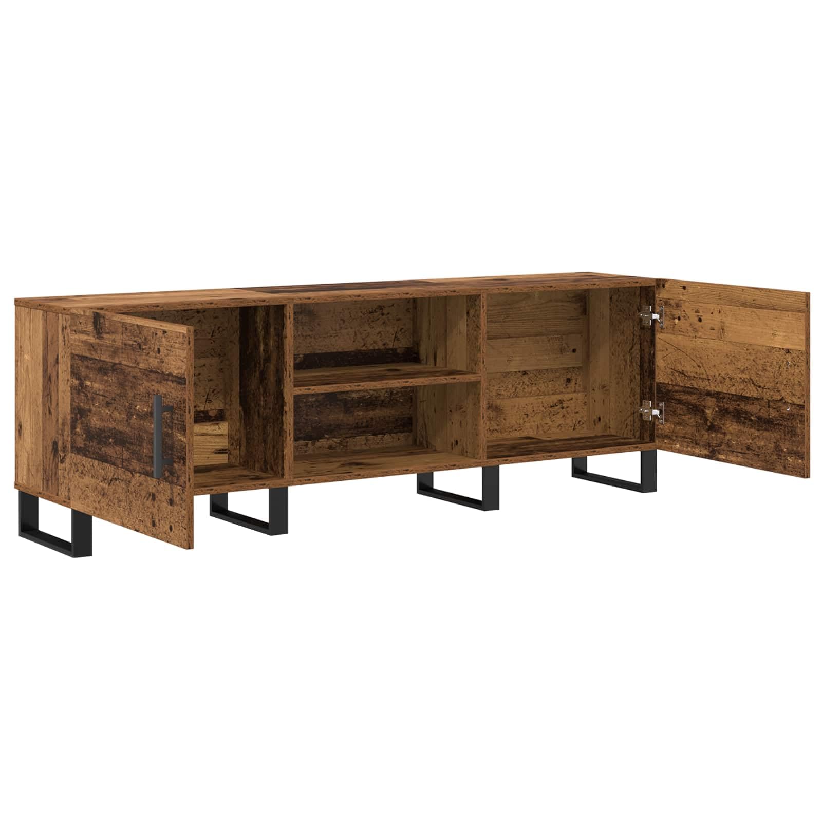 Mobile basso per TV, effetto legno anticato, 150 x 30 x 50 cm, in