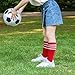 Dxhycc 3 Pairs Kids Soccer Socks Stripes Knee High Tube Socks School Cotton Uniform Sports Socks for Toddler Girls and Boys