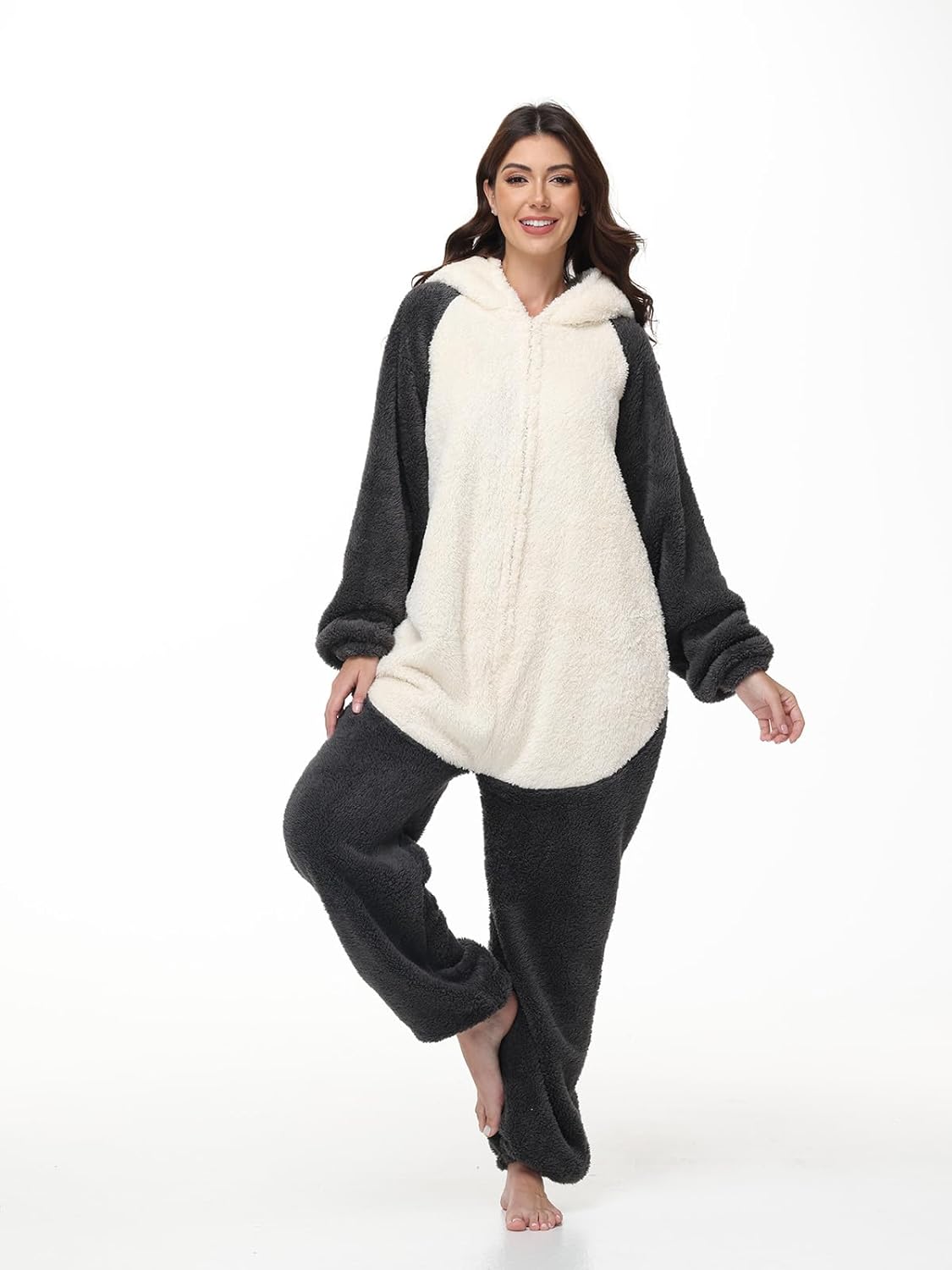 Très Chic Mailanda Unisex Fleece Animal Adult Onesie Costume Pajamas Zip Up Plush Sleepwear Loungewear - Image 4