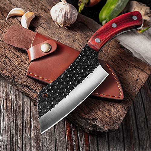 Boning Knife, Slicing knife Cooking Cleaver Slaughtered Fish Knives Sets Camping Portable Stainless Steel Outdoor Knife Protective Case Cover BY ZZYY (Color : Black With sheath)