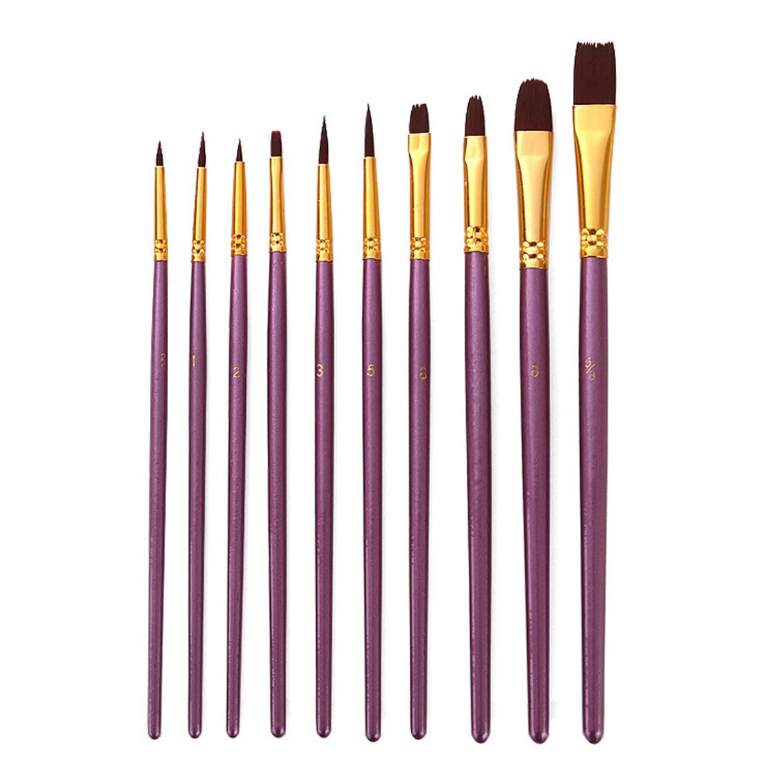 Zeayebsr 10 Unidad tamaños Diferentes Juego de Pinceles para Pintar, para Artistas, Adultos y niños, Pinceles Pintura acrilica,Pinceles,Pinceles Acuarela,Pinceles miniaturas,Pinceles oleo
