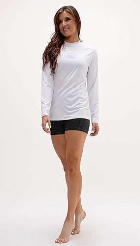 Miniatura 6 de DEVOPS Camiseta de protección UPF 50+ para mujer, manga larga, para surf en la playa, protección UV y sol