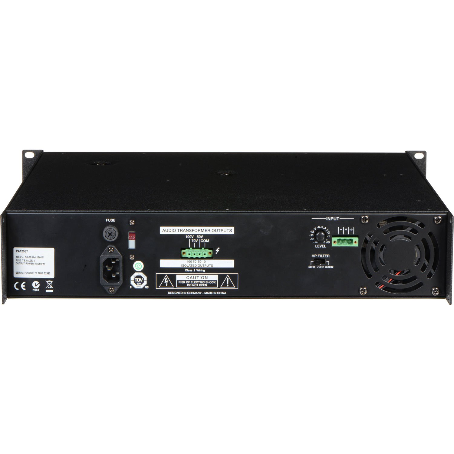Electro-Voice PA1250T - 1 x 270W Power Amplifier : Amazon.in