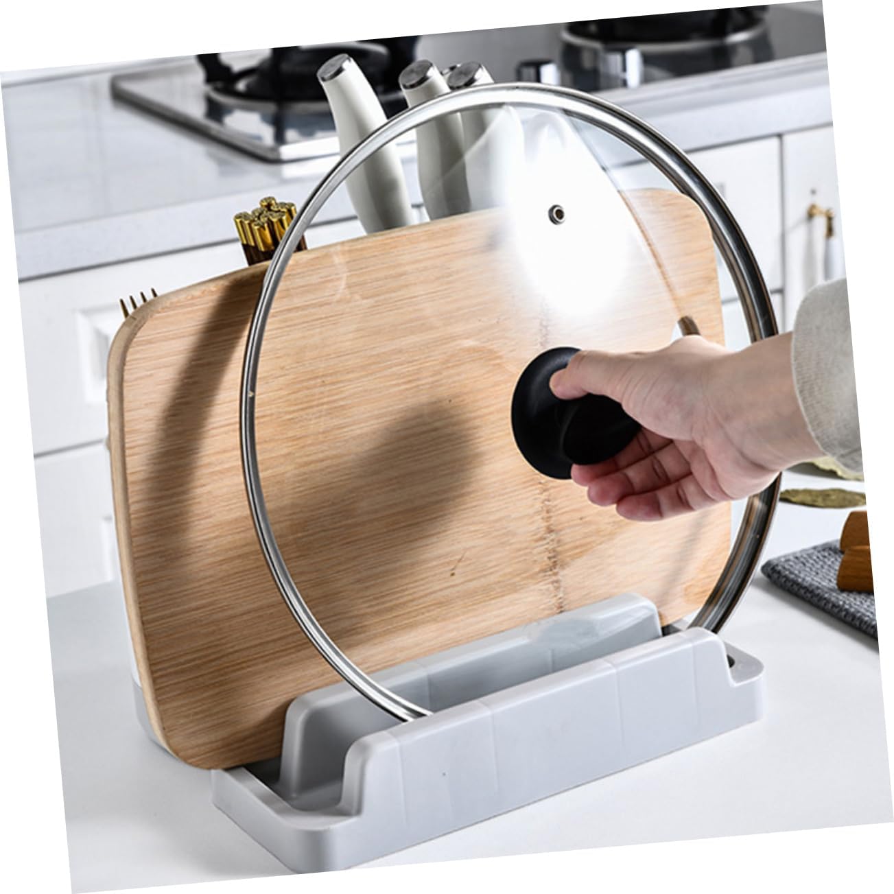 KICHOUSE Cutlery Storage Rack Silverware Kitchen Drying Rack Holder for Cooking Utensils Easy-clean Cutlery Holder