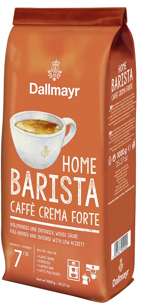 Dallmayr Home Barista Caffé Crema Forte 1.000g ganze Bohne (Packung mit 3)