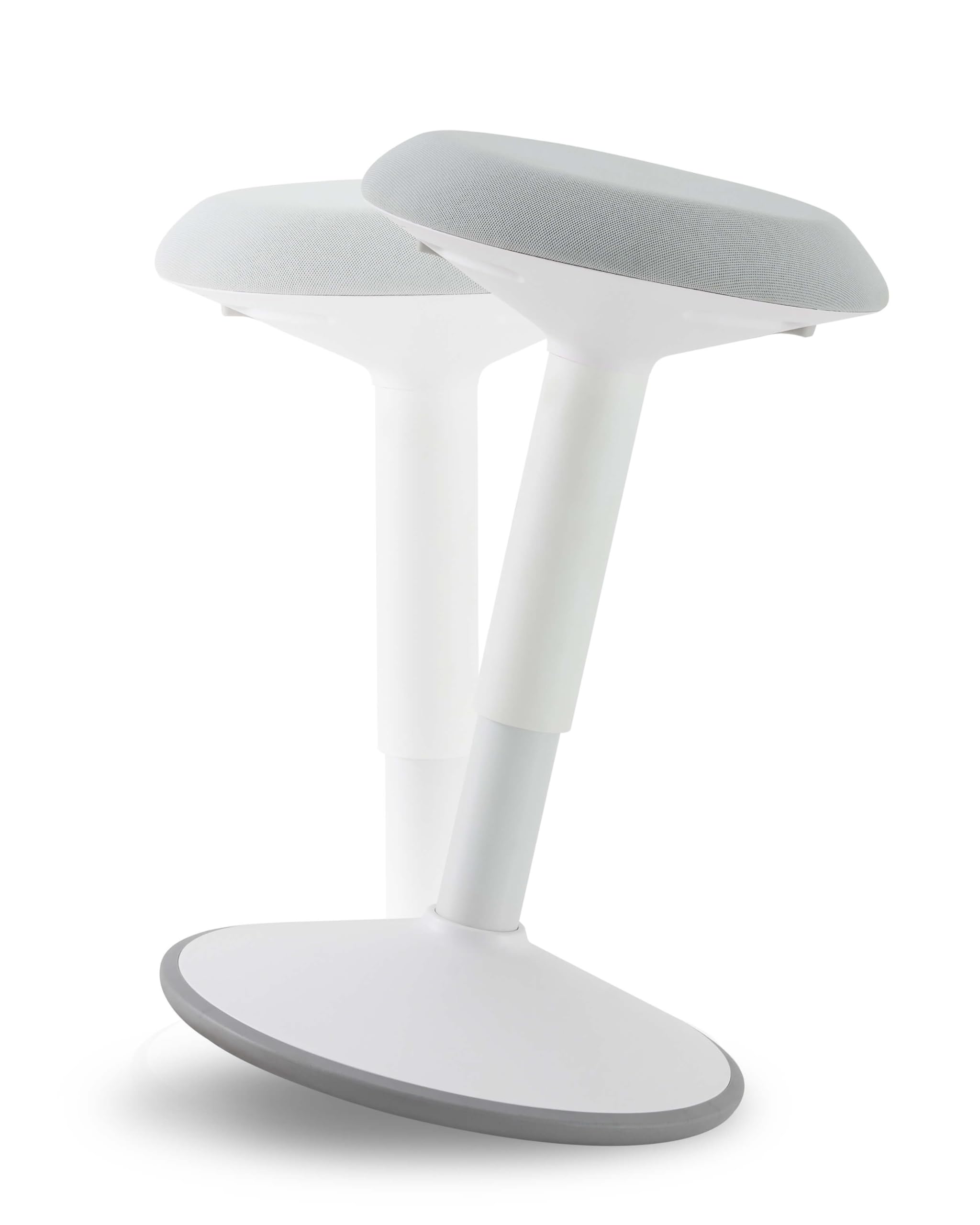 Eigentlich ergonomischer Pendelhocker Bürohocker weiß/grau, 54–79cm | Bürohocker Schwinghocker für dynamisches arbeiten, höhenverstellbar 54–79cm, gepolsterte Sitzfläche, gesundes Sitzen