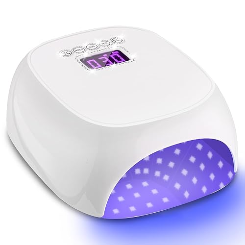 BETE - Lámpara de uñas LED UV inalámbrica, 78 W, recargable, con base de metal, 39 cuentas de luz UV profesional para uñas con 4 ajustes de