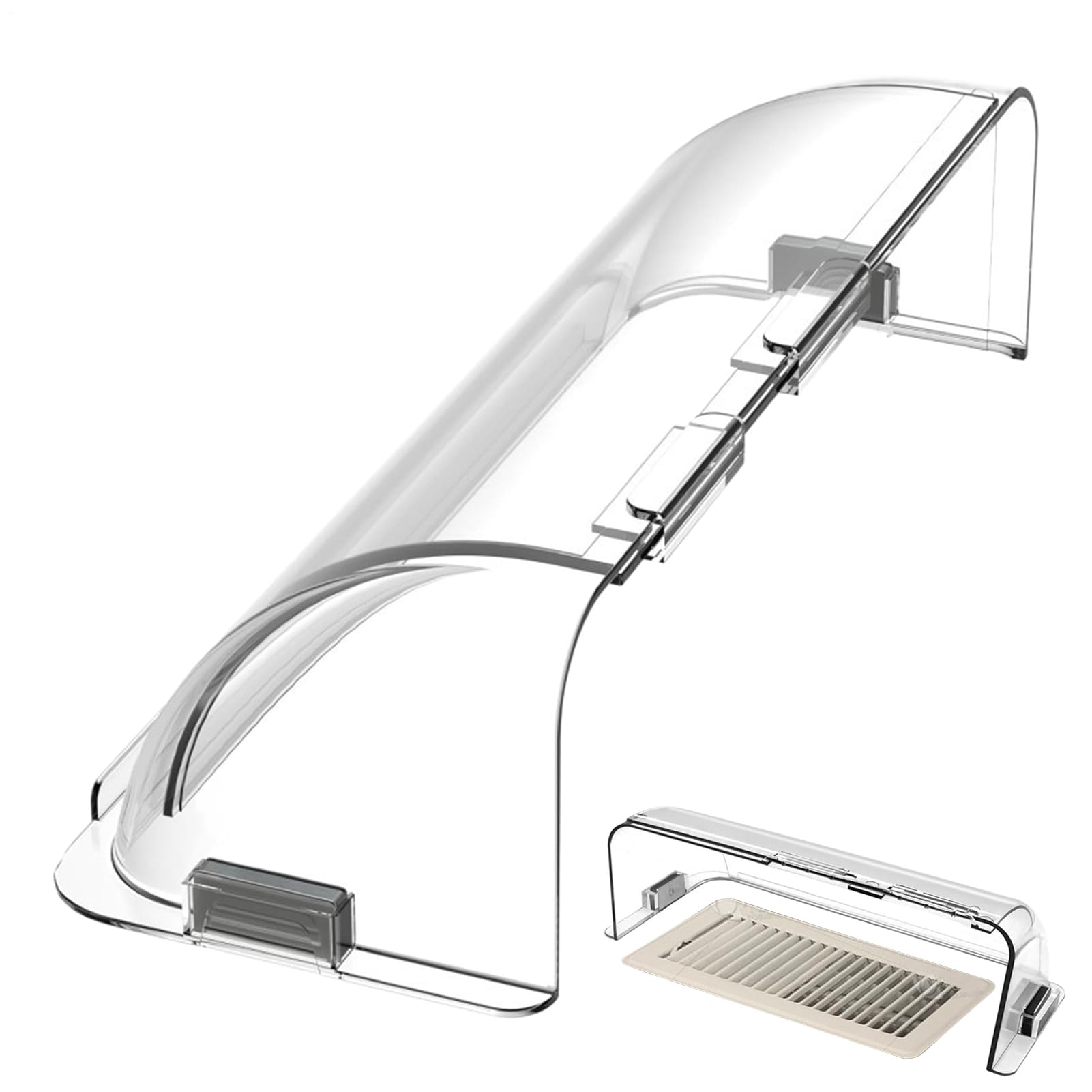 Air Vent Deflector, Magnetic Diverter Cover, Adjustable Double-Layer Shield Panel, Heat Cooling Flow Redirector, Ideal for Ceiling, Floor, Sidewall, Register Outlet Placement