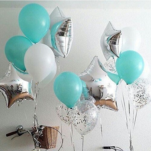 50pcs 12inch Turquoise Latex Balloons Teal Helium Balloons for Party Decorations - Image 4
