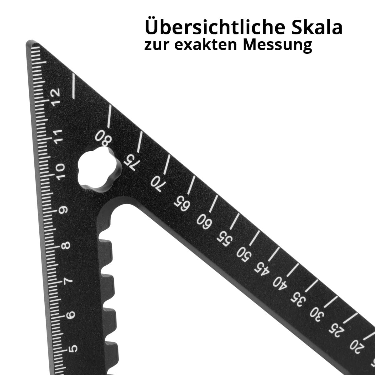 STAHLWERK Triangle D'angle Avec Butée Rapporteur D'angle En Aluminium Equerre De Charpentier 86358990