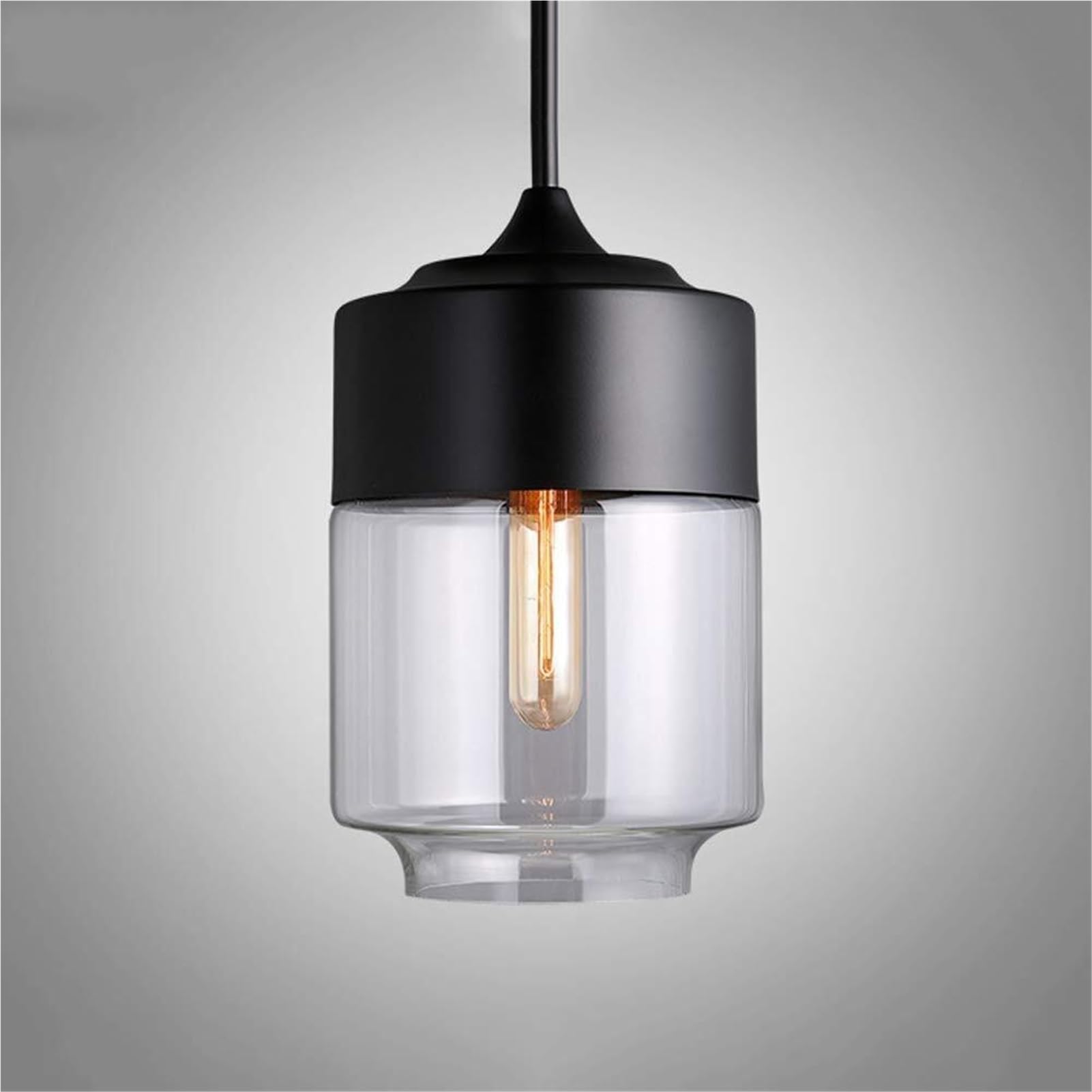 HUAYUSEDF Nordic Modern Loft Glass Pendant Lamp Chandelier Hanging Lighting Ceiling Fixture E26 E27 for Kitchen Restaurant Bar Living Room Bedroom(A,3)