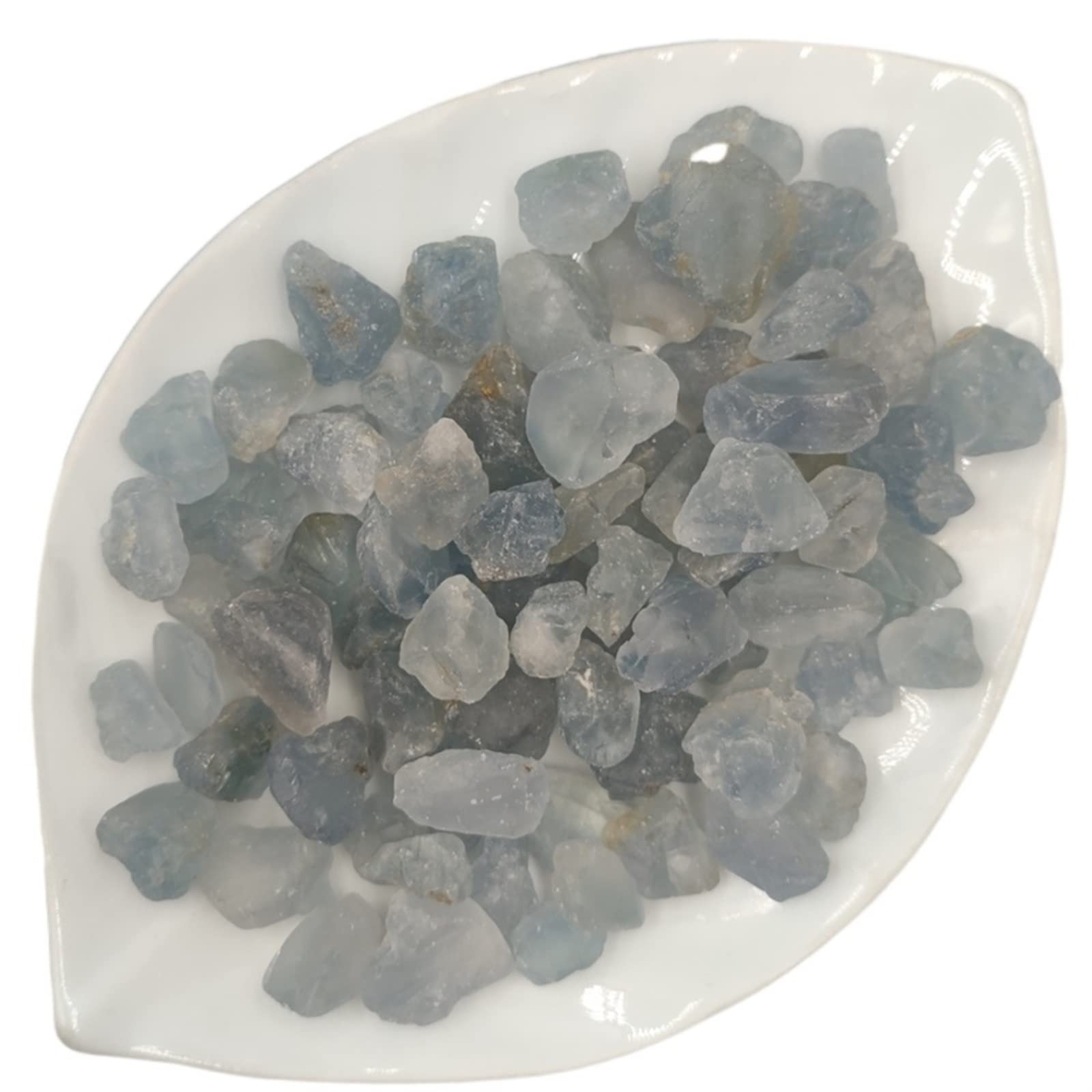100 g/Paquete Natural áspero Celestite Cuarzo Cristal caído Piedra Chip Grava hogar Acuario decoración espécimen Inicio Colecciones