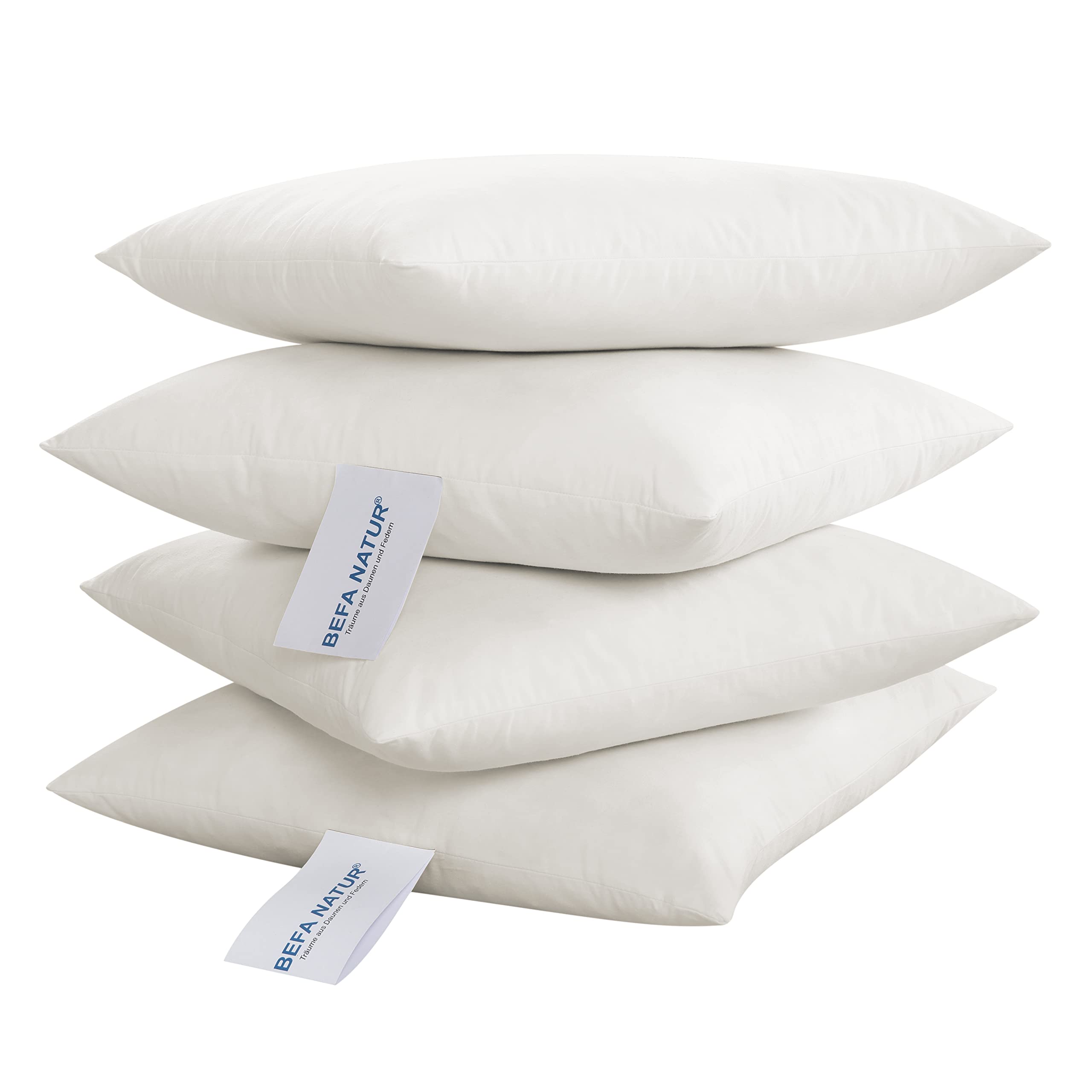 BEFA NATUR Cuscino In Piuma D'Anatra Extra Resistente | 60x80 Cm - 2250g | Certificato Öko-Tex E Downpass | Lavabile A 60°