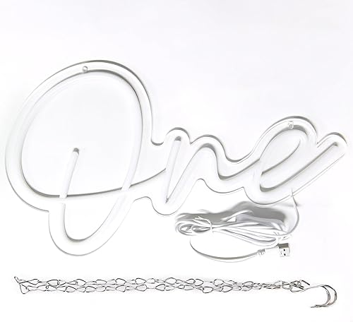 Miniatura 4 de Un letrero LED de neón para decoración de pared, un letrero de neón para el primer cumpleaños, luz de neón de primer cumpleaños, una luz LED para