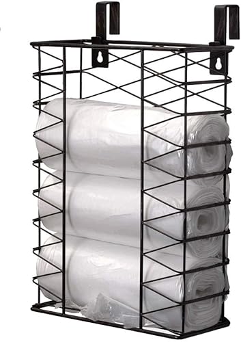 Gourmet Basics by Mikasa Soporte para bolsa de basura con ganchos extraíbles, talla única, negro antiguo, 5255362