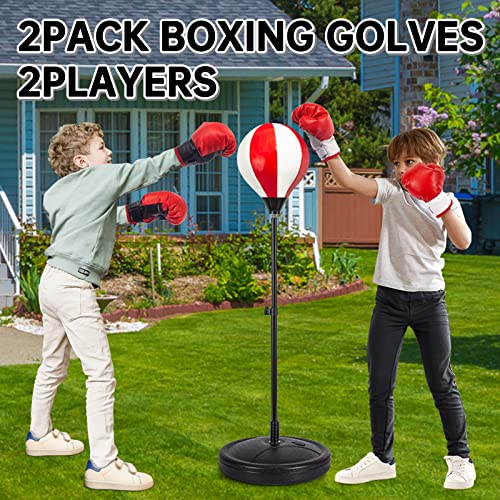 Punching Bag for Kids Included 2 Pack Boxing Gloves, Boxing Toy Sets with Height Adjustable Stand for Boys, Sports Gifts for Boys & Girls Age 5,6,7,8,9,10 Years Old - Image 3