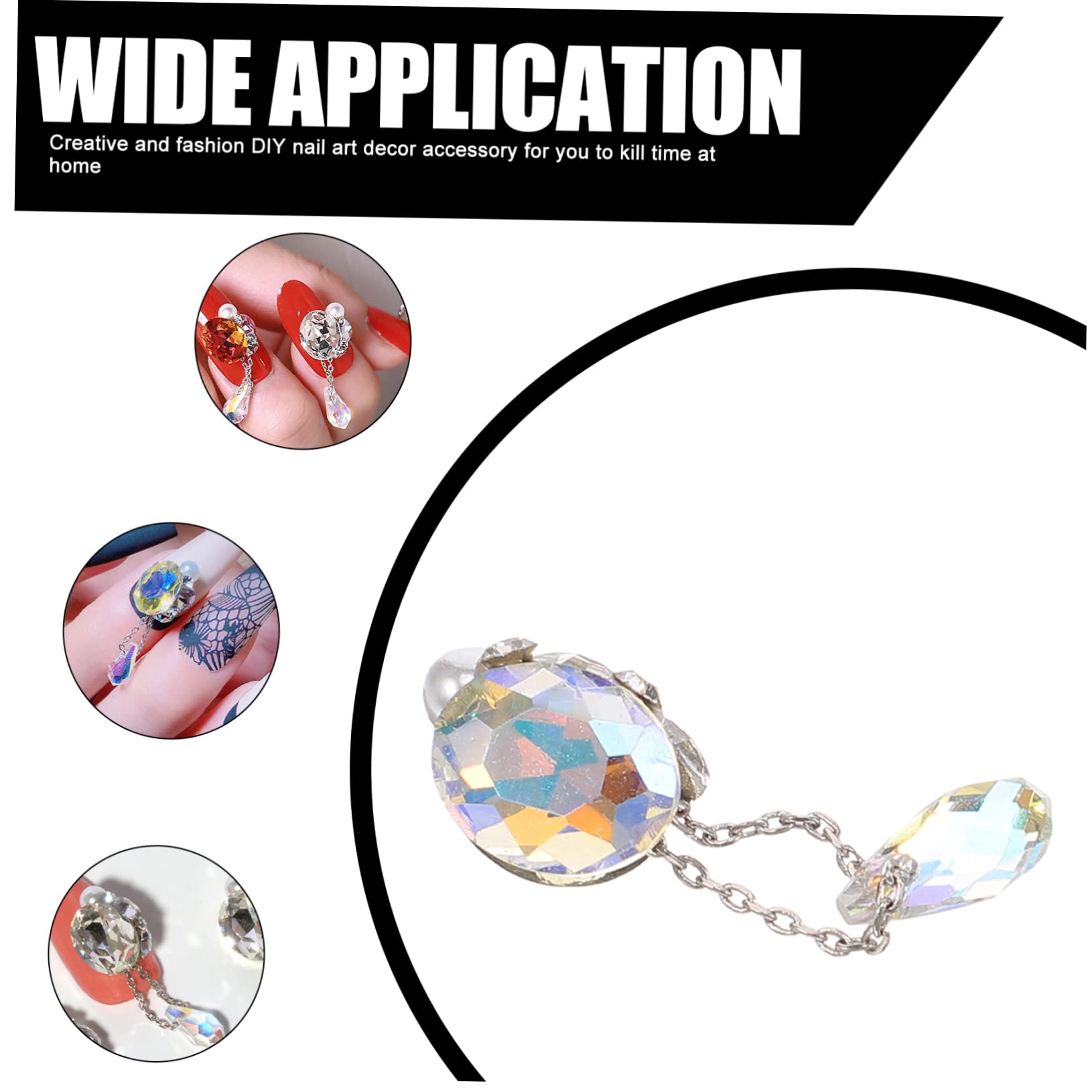 Healeved 15pezzi Ciondoli Strass Per Unghie Accessori Manicure Decorazioni Unghie Uniche e Adorabili Per Nail Art Per Uso Domestico e Saloni Di Bellezza