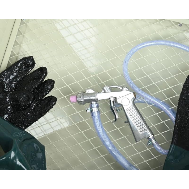 Cabine de Sablage 90 L avec Abrasif Granulat de Verre 20 KG - Kit Sablage