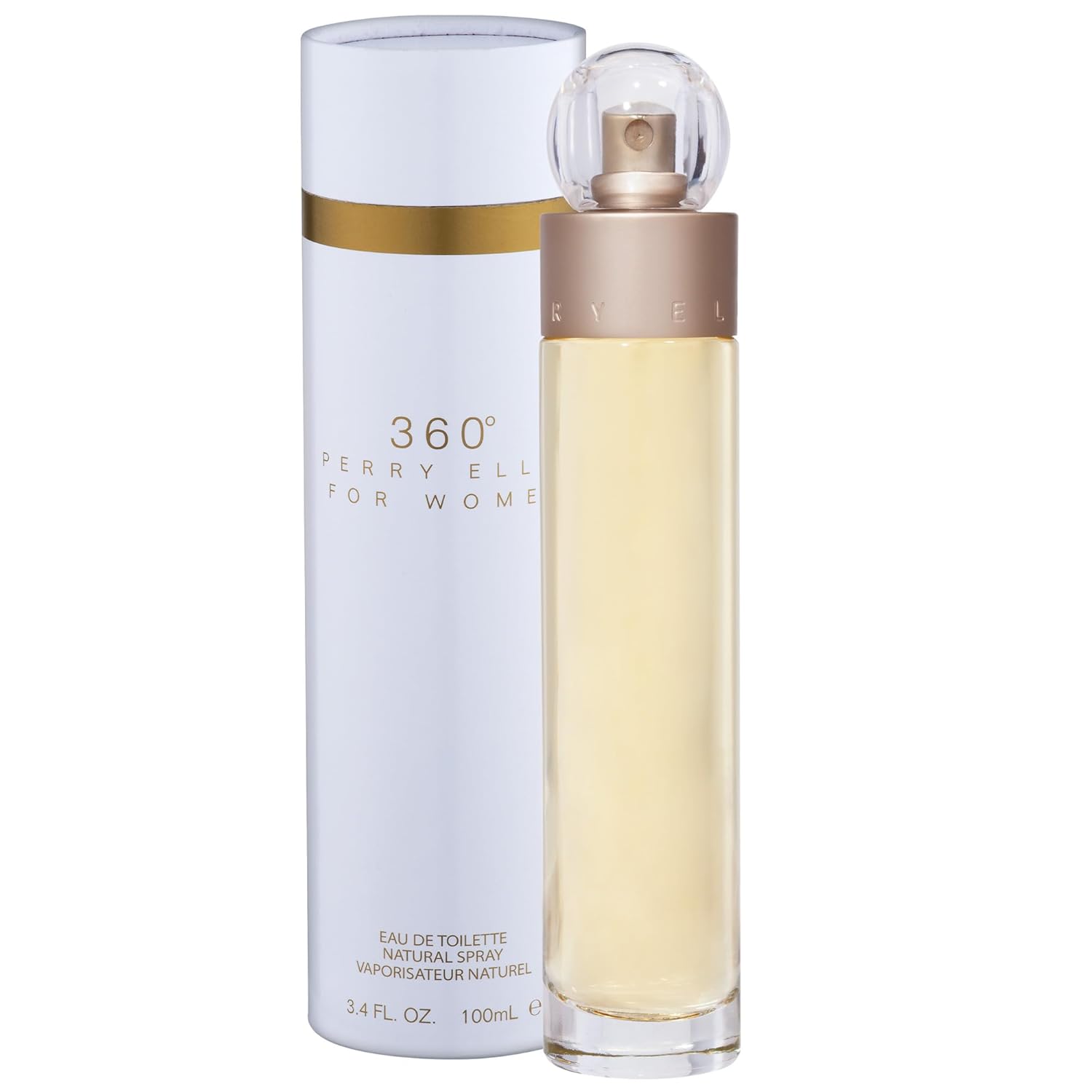 Perry Ellis 360° Eau De Toilette Spray for Women - Perfume for Women, Light & Bright Floral Fragrance, EDT, Designer Scent for Her, Long Lasting - 3.4 fl oz (100 mL)