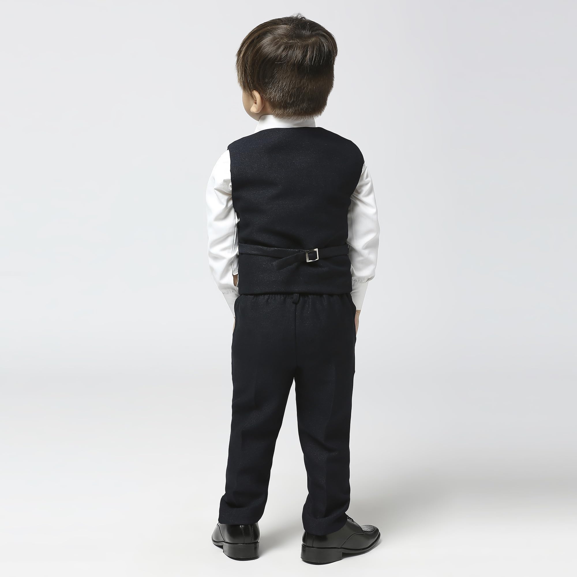 KIDS ISLAND Kids Navy Blue Casual Suit with Bow Tie | KI_103_1068_Nblue_4 1
