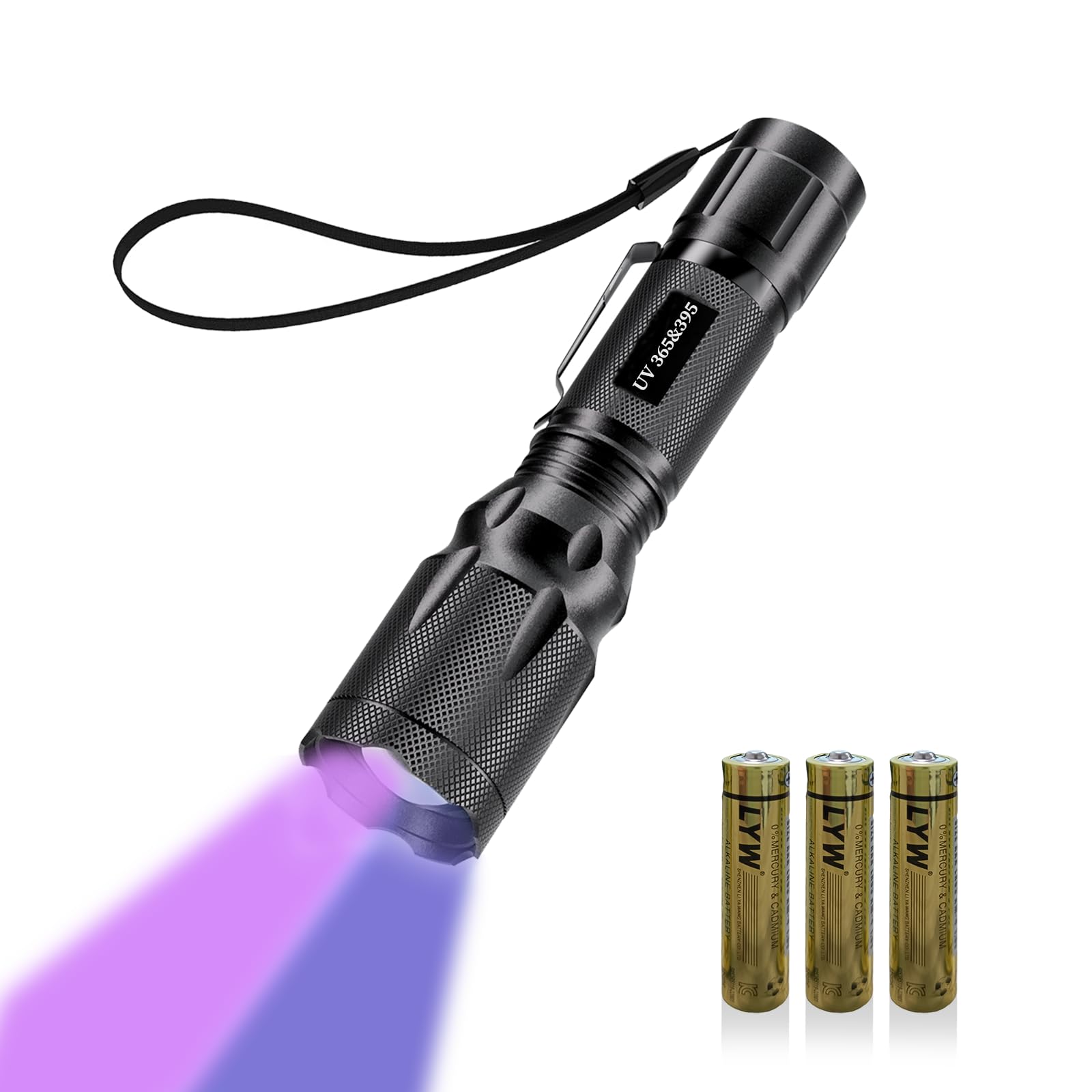 UV Flashlight 365nm & 395nm, Small Black Light Blacklights, Zoomable Handheld Ultraviolet Torch Detector for Resin Curing, Dry Stains, Scorpions Finder, Identify Uranium Glass