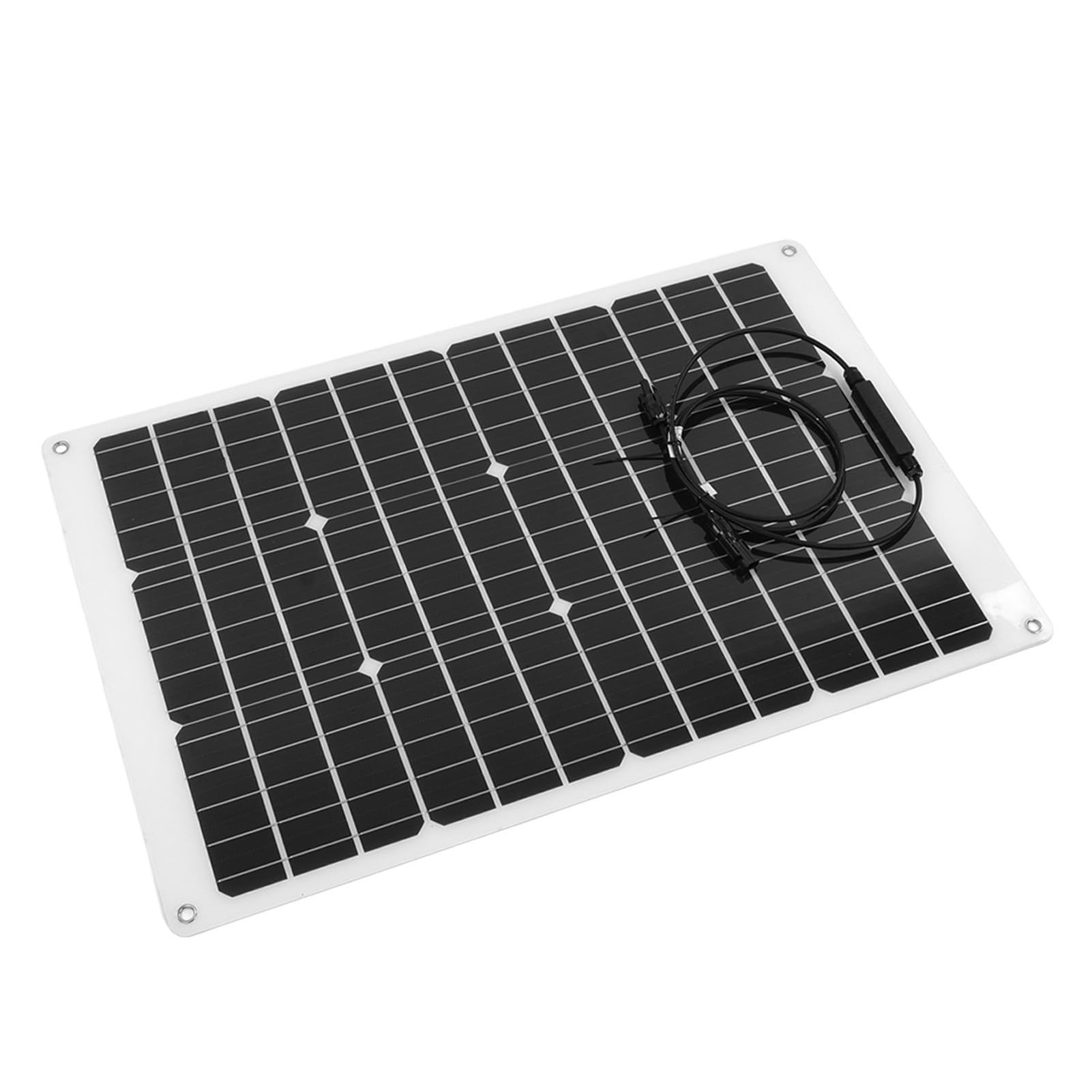Aramox Kit Pannello Solare Flessibile, Set Pannello Solare Controller PET Monocristallino 70W 20V 4A con Diodo di Blocco Controller 40A per Tenda Cabina Barca Batteria 12V