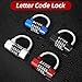 4 Pcs 5 Letter Combination Lock Heavy Duty Gym Locker Keyless Resettable Metal Padlock for Home Outdoor Door Locks Toolbox Hasp Cabinet Black Silver Red Blue