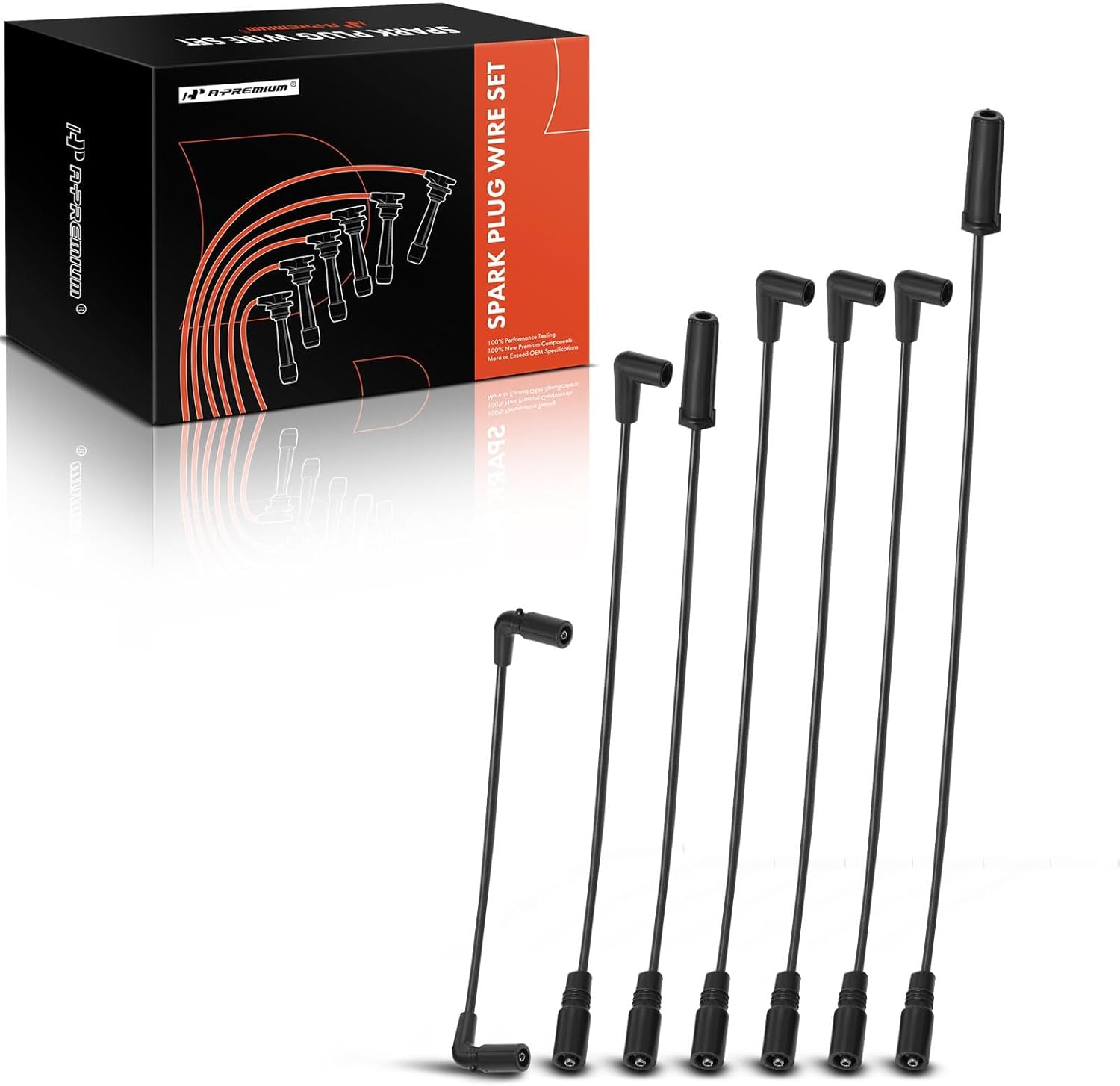 A-Premium Ignition Spark Plug Wires Set of 7 Compatible with Chevrolet Express 1500 2500, Blazer, Astro, C1500, K1500 & GMC Savana 1500 2500 3500, Jimmy, Safari, Sonoma & Isuzu Hombre & Oldsmobile