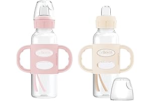 Dr. Brown's Milestones Narrow Sippy Spout Bottle with 100% Silicone Handles