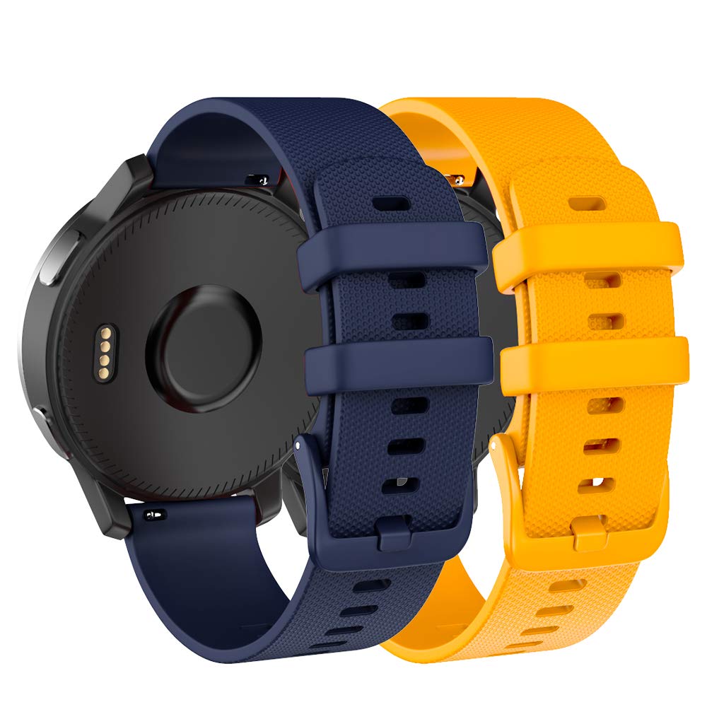 ISABAKE Pasek do Garmin Venu 2S/ Vivoactive 4S/ Vivomove 3S, silikonowy pasek 18 mm do Forerunner Venu 3S/265S/255S Music