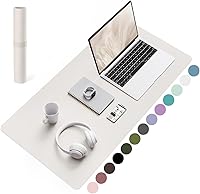 Vista 41 de YSAGi Alfombrilla de Escritorio de Cuero Antideslizante, Alfombrilla de Teclado para Escritorio de Computadora Portátil Impermeable, Protector