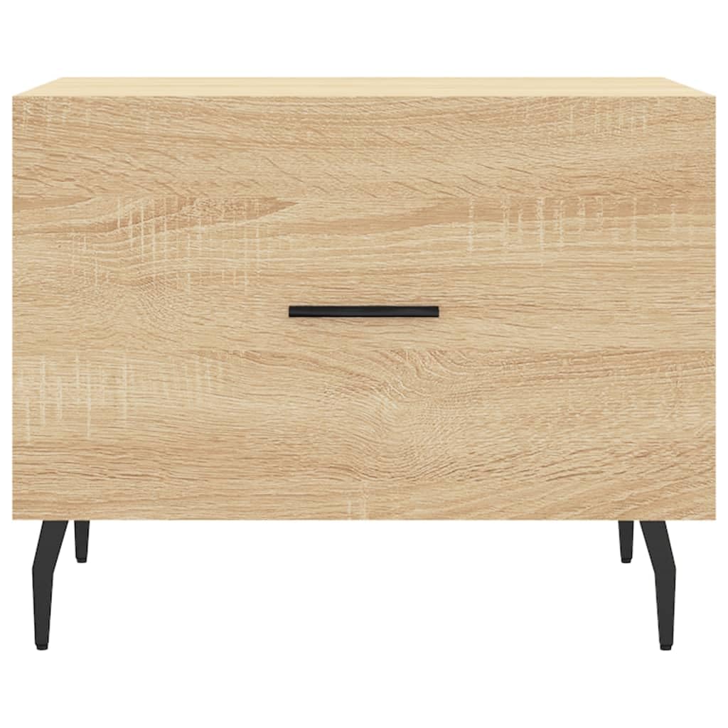 Homgoday Tavolino da caffè in rovere Sonoma, 50 x 50 x 40 cm, in legno ingegnerizzato, tavolino da tè per soggiorno, sala d'accoglienza degli ospiti, camera da letto e ufficio, tipo 7