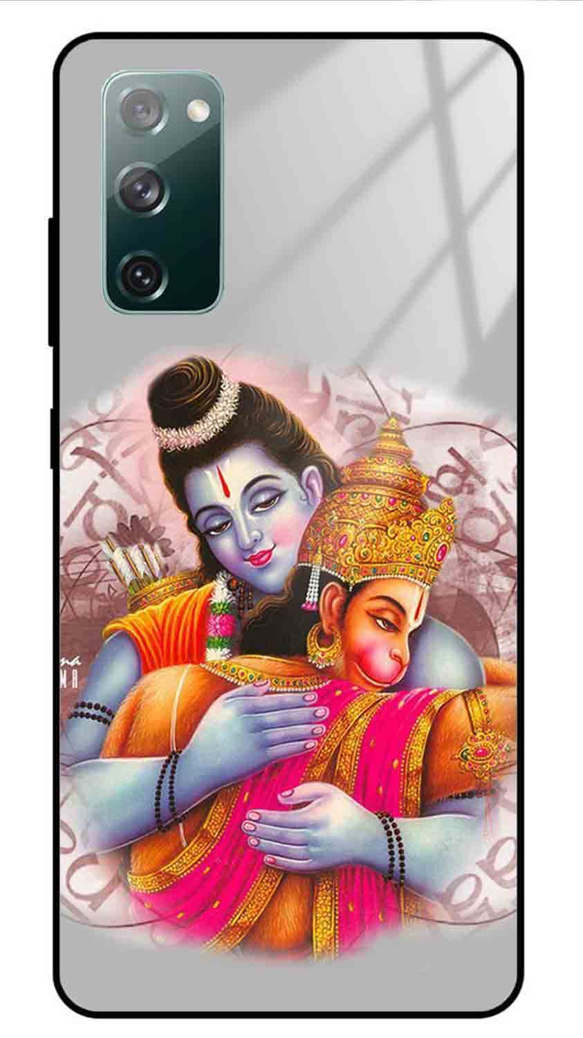 NDCOM for Samsung Galaxy S20 FE Back Cover Hanuman and Ram Printed Glass Case