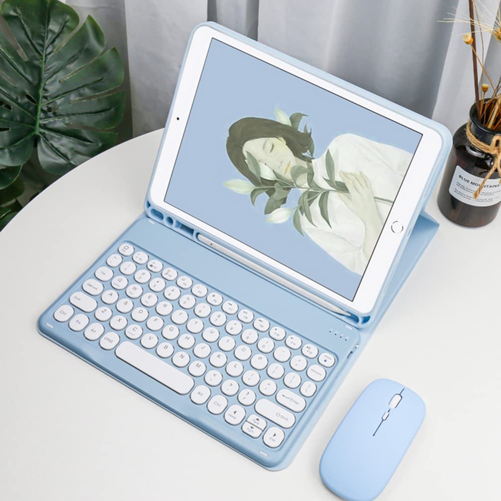 Étui clavier avec souris pour Galaxy Tab S8 / Tab S7 11" (modèle SM-X700/X706/T870/T875/T876), clavier magnétique sans fil avec porte-stylo en S, vert