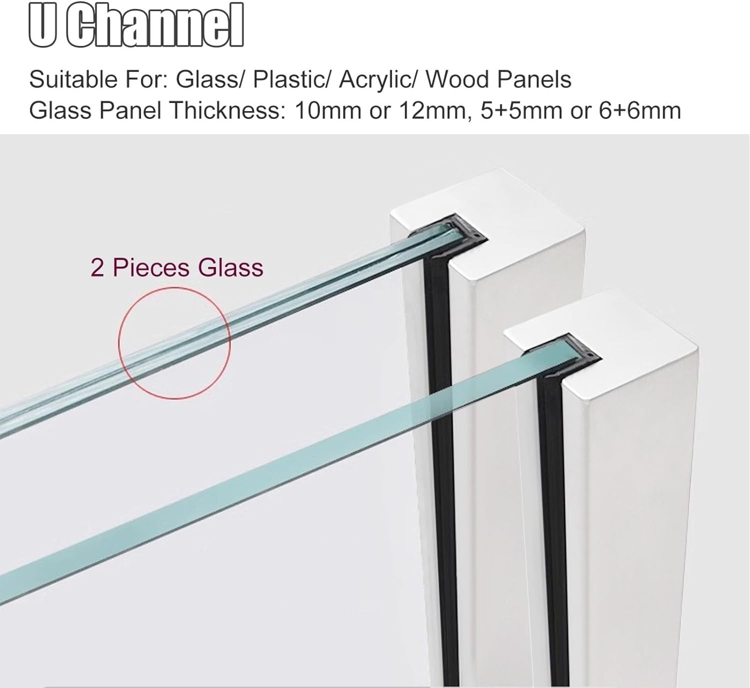 Paletti per ringhiera per scale in acciaio inossidabile resistente con pannelli in vetro bianco, 125 cm, per interni ed esterni, per giardino, patio, piscina e scale, elegante e sicuro