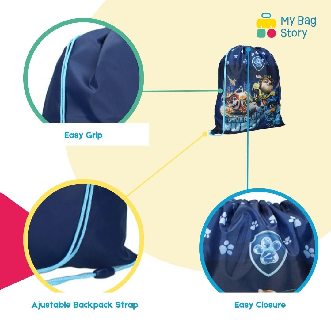 mybagstory - Zwembadtas – Bluey – blauw – kinderen – school – kinderopvang – primair – tas voor jongens – maat 44 cm – verstelbare bandjes – koord – cadeau-idee