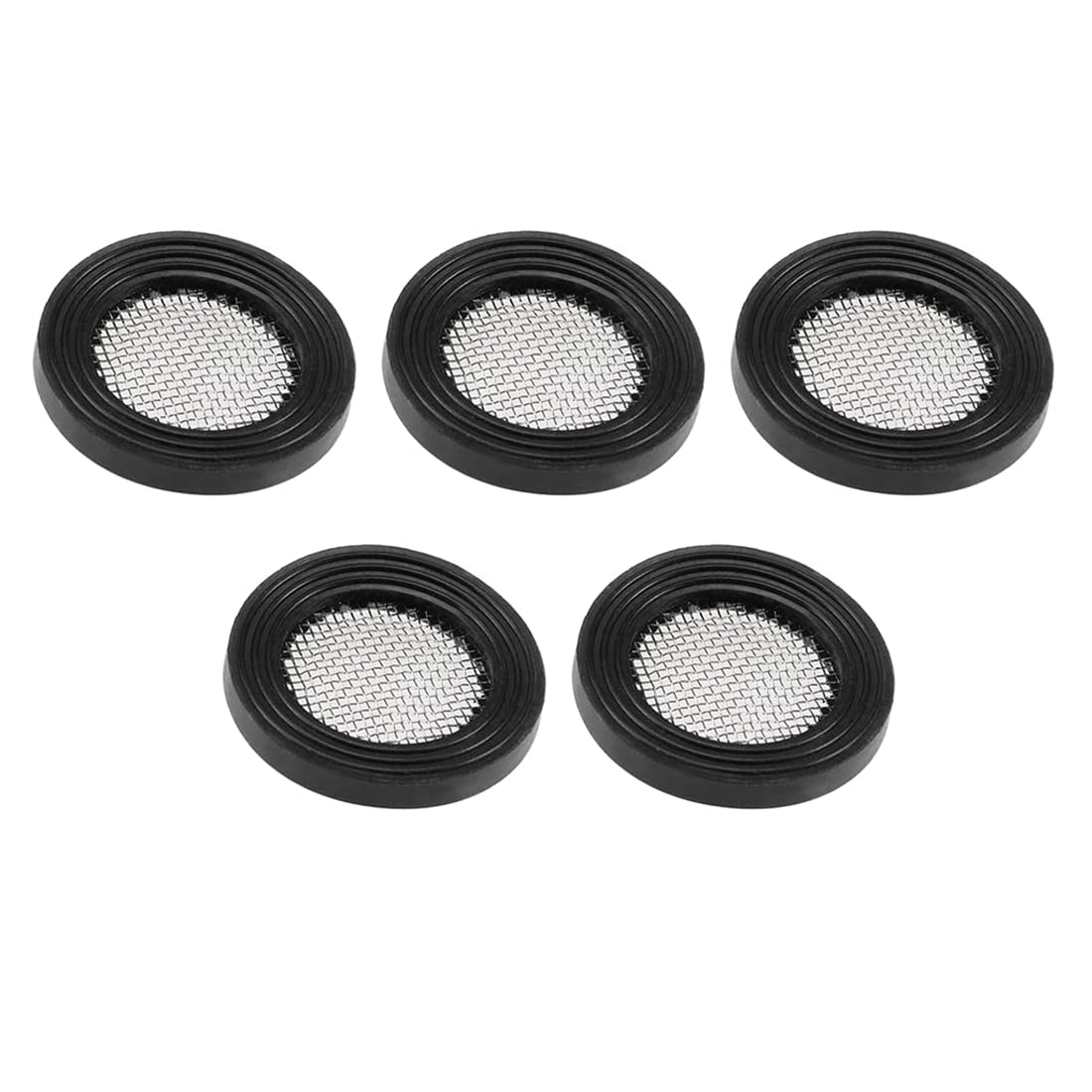 Haobase 5Pcs Black Rubber Flat Washer 3/4" 24mm OD 16mm ID 3mm