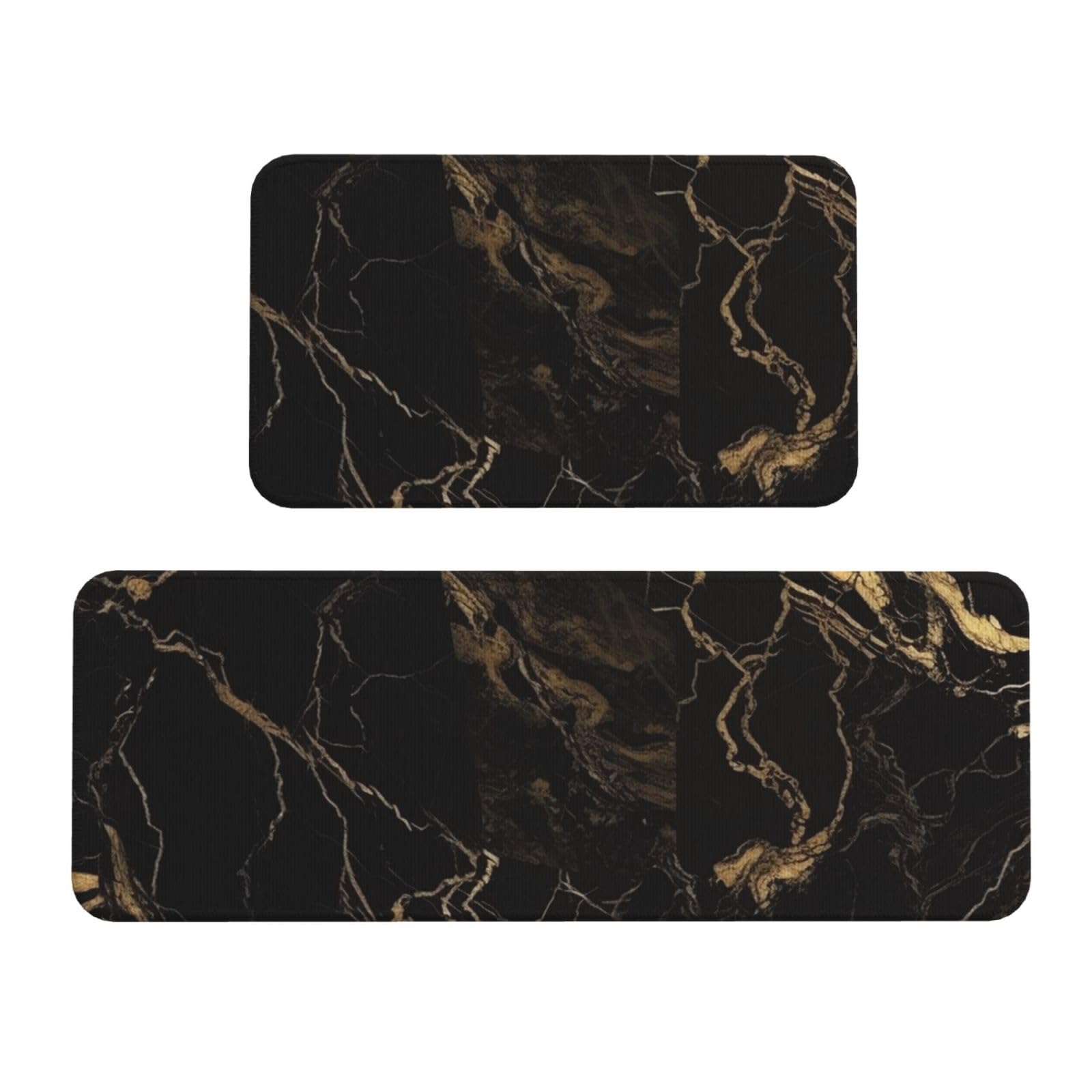 Tapis de cuisine pour évier et linge motif marbre chic set de deux tapis de sol