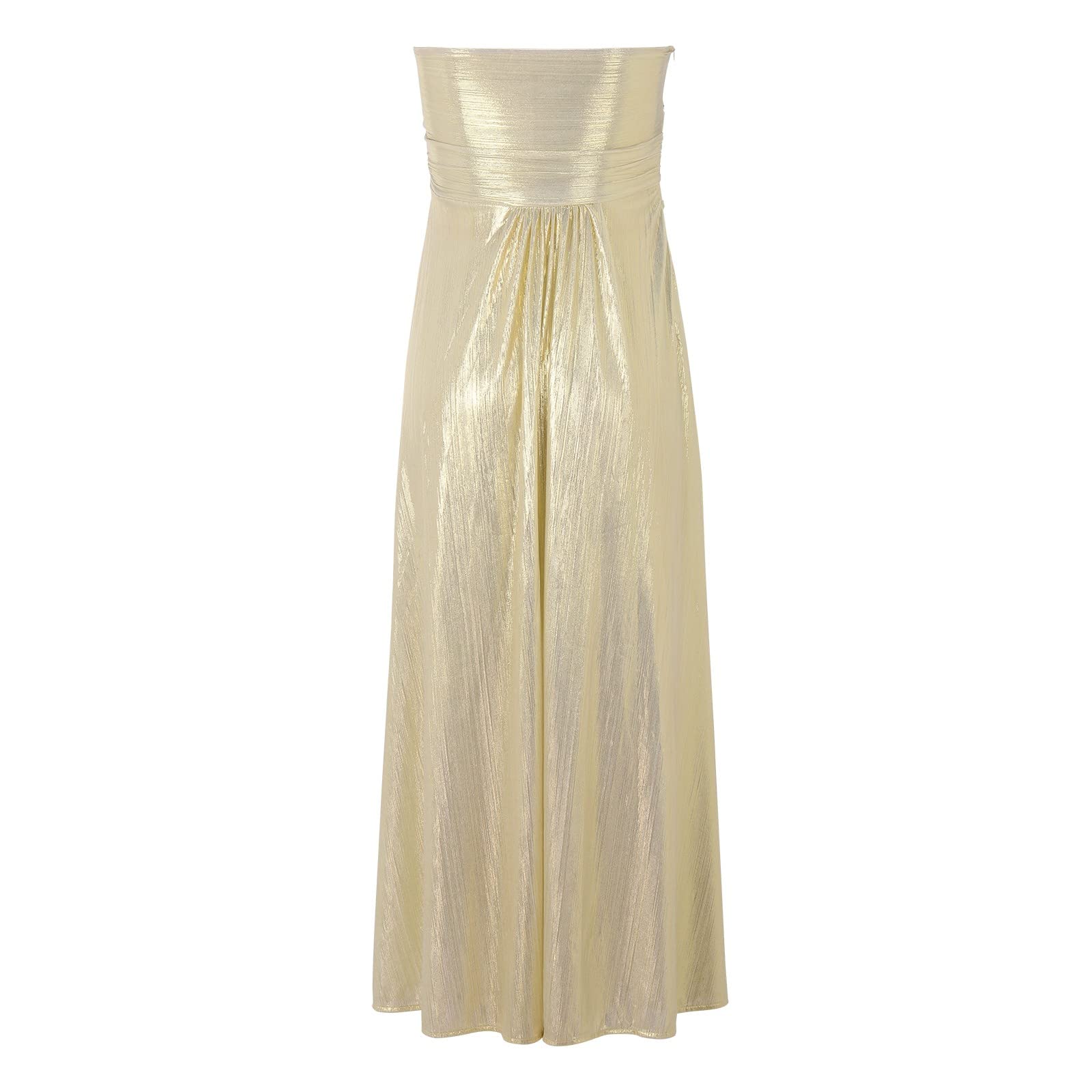 Vestido de mujer con temperamento bronceado en el pecho, vestido de verano, hombros descubiertos, vestido maxi elegante, plisado