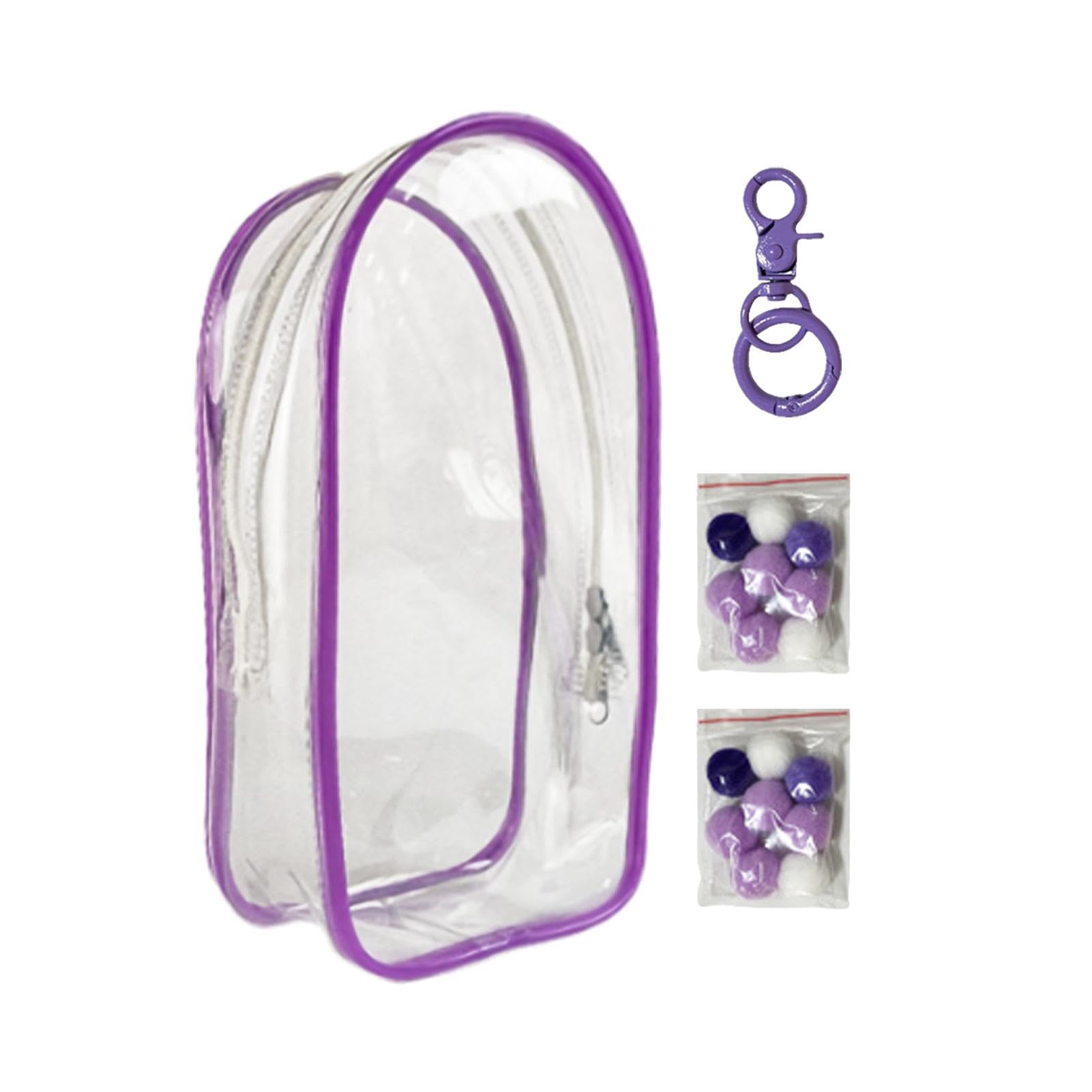 Niktule Estuche de transporte para muñecas, estuche transparente para llavero - Bolsa de llavero con exhibición de figura de muñeca pequeña | Vitrina para Muñecas con Bolas, Pack de Muñecas de Algodón, Bolsas
