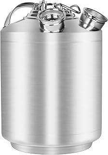 2.5 Gallon 10L Cleaning Keg Stainless Steel Beer Line Cleaner with 2D Coupler Keg Line Cleaning Kit Cleaning Keg for Beer Line Cleaning
